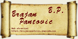 Brajan Pantović vizit kartica